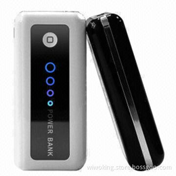 LED Portable Power Banks/Mobile Chargers for iPhone/iPad with 5,600mAh Capacity